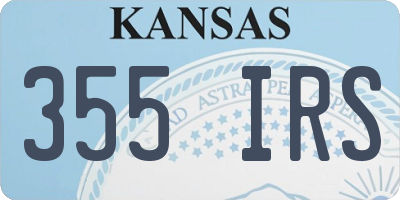 KS license plate 355IRS