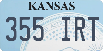 KS license plate 355IRT