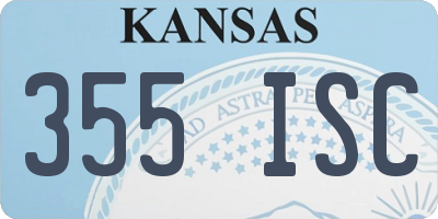 KS license plate 355ISC