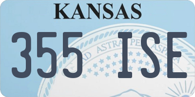 KS license plate 355ISE