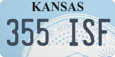 KS license plate 355ISF