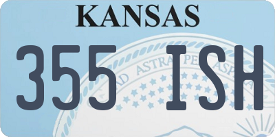 KS license plate 355ISH