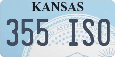 KS license plate 355ISO