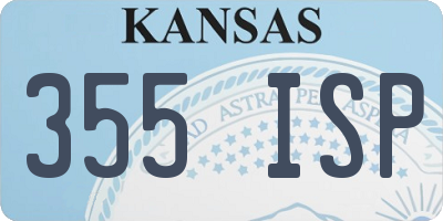 KS license plate 355ISP