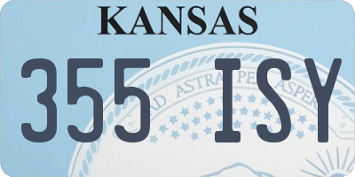 KS license plate 355ISY