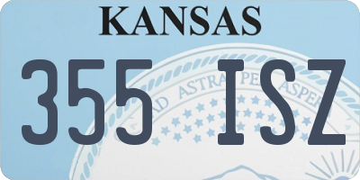 KS license plate 355ISZ