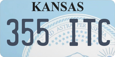 KS license plate 355ITC