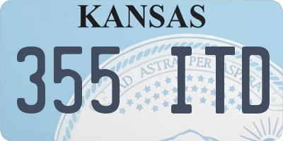 KS license plate 355ITD