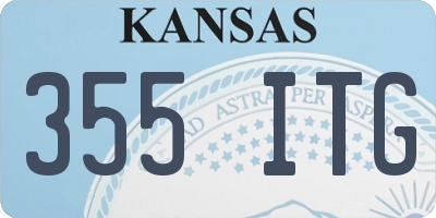 KS license plate 355ITG