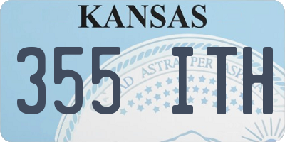 KS license plate 355ITH