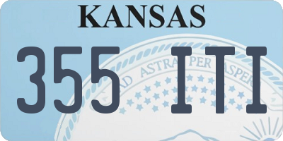 KS license plate 355ITI