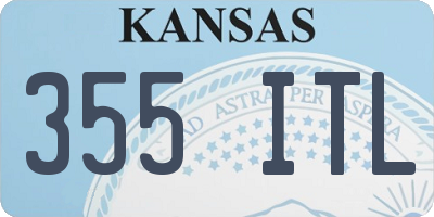 KS license plate 355ITL