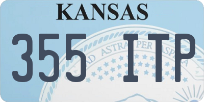 KS license plate 355ITP