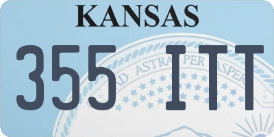 KS license plate 355ITT