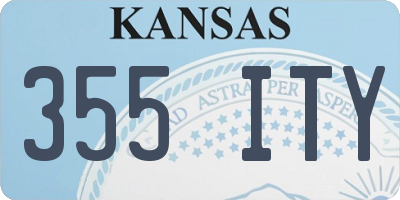 KS license plate 355ITY