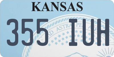 KS license plate 355IUH