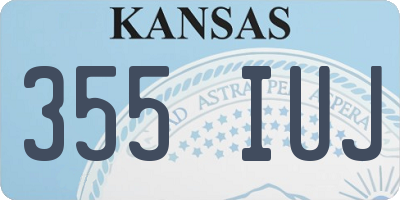 KS license plate 355IUJ