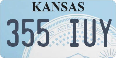 KS license plate 355IUY