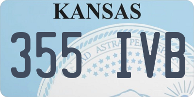 KS license plate 355IVB
