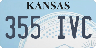KS license plate 355IVC