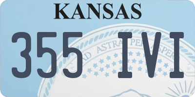 KS license plate 355IVI