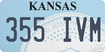 KS license plate 355IVM