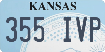 KS license plate 355IVP