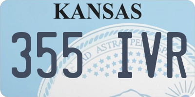 KS license plate 355IVR