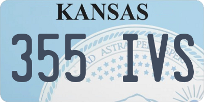KS license plate 355IVS