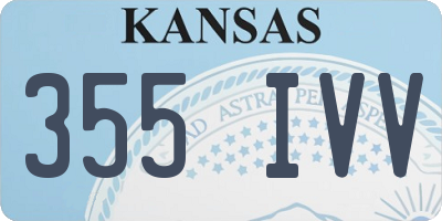 KS license plate 355IVV