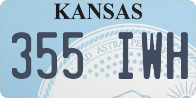 KS license plate 355IWH