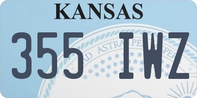 KS license plate 355IWZ