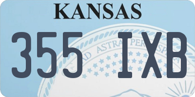 KS license plate 355IXB
