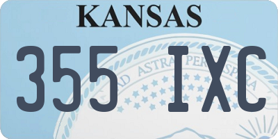 KS license plate 355IXC