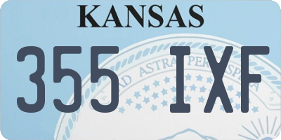 KS license plate 355IXF