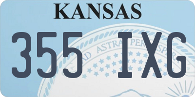 KS license plate 355IXG
