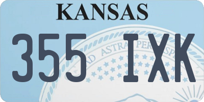 KS license plate 355IXK
