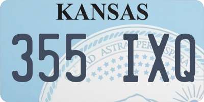 KS license plate 355IXQ