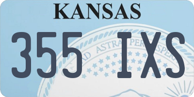 KS license plate 355IXS