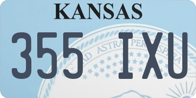 KS license plate 355IXU