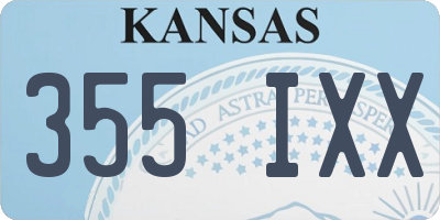 KS license plate 355IXX