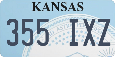 KS license plate 355IXZ