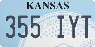 KS license plate 355IYT
