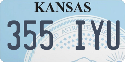 KS license plate 355IYU