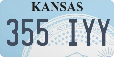 KS license plate 355IYY