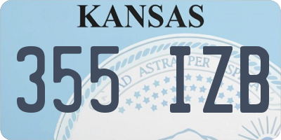 KS license plate 355IZB