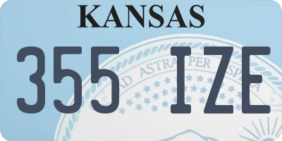 KS license plate 355IZE