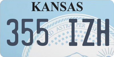 KS license plate 355IZH