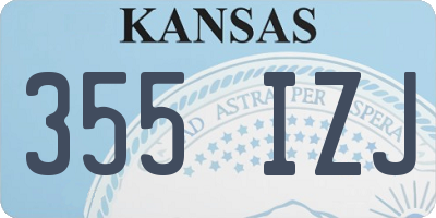 KS license plate 355IZJ