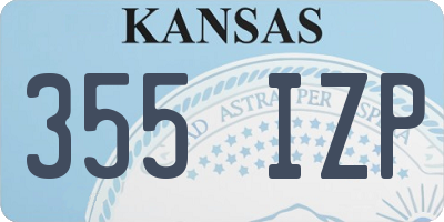 KS license plate 355IZP